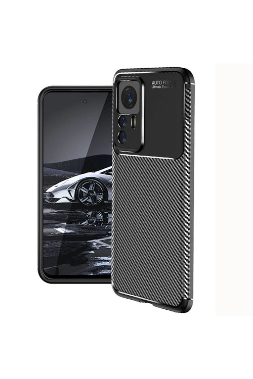 Newface Xiaomi Mi 12T Pro Kılıf Auto Focus Karbon Kapak - Siyah