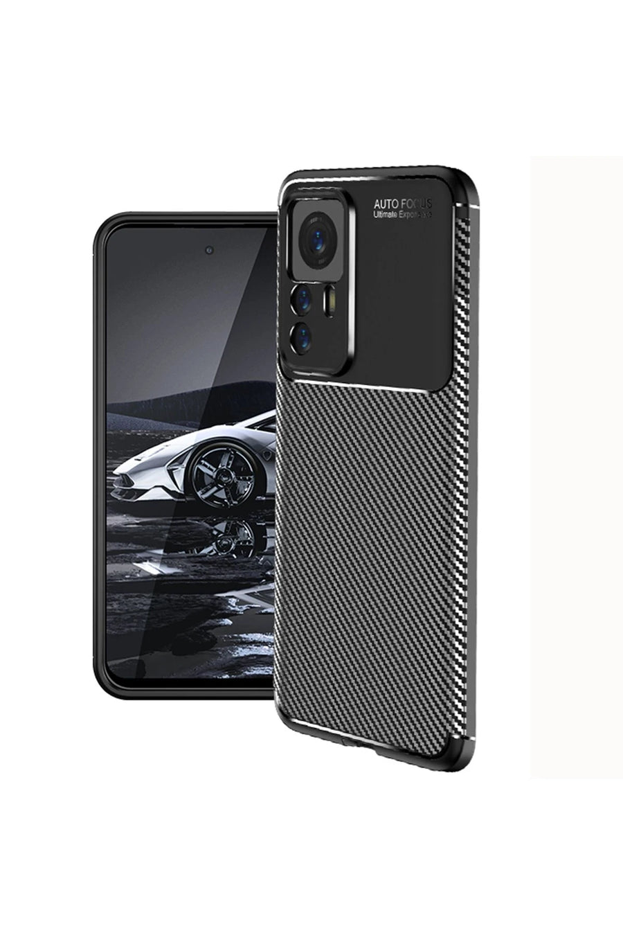 Newface Xiaomi Mi 12T Pro Kılıf Auto Focus Karbon Kapak - Siyah