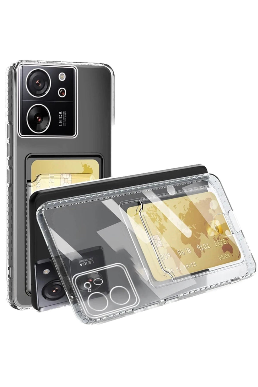 Newface Xiaomi Mi 13T Kılıf Kart Şeffaf Silikon - Şeffaf