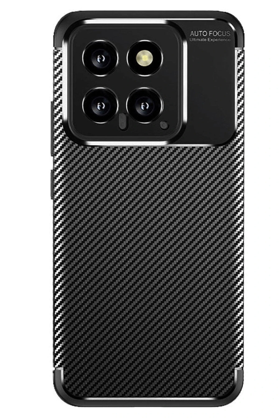 Newface Xiaomi Mi 14T Kılıf Auto Focus Karbon Kapak - Siyah