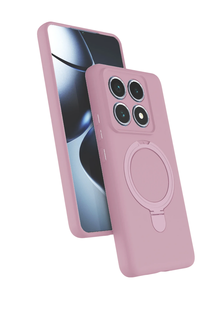 Newface Xiaomi Mi 14T Pro Regal Magsafe Standlı Kapak - Açık Pembe