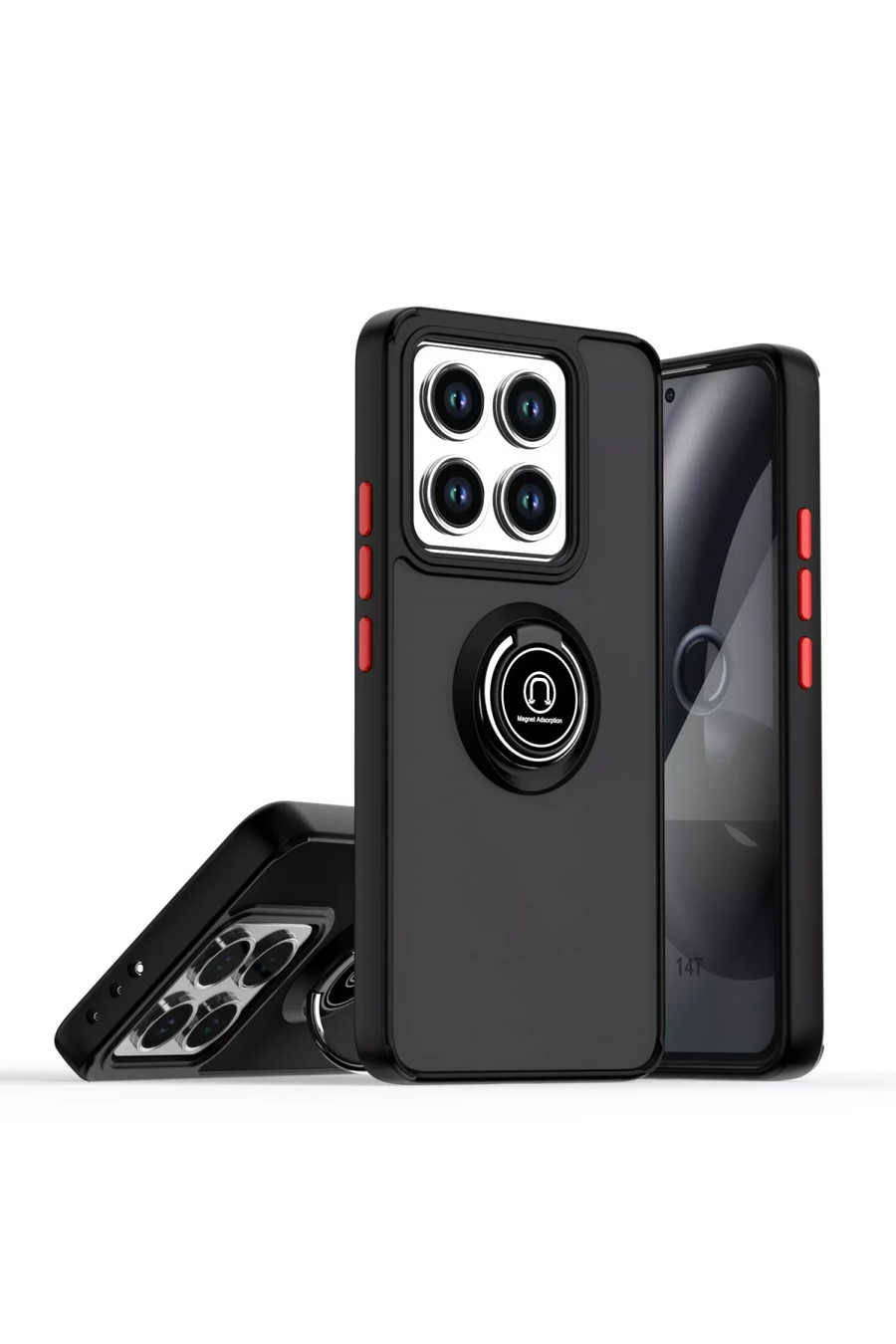 Newface Xiaomi Mi 15 Pro Kılıf Montreal Yüzüklü Silikon Kapak - Siyah
