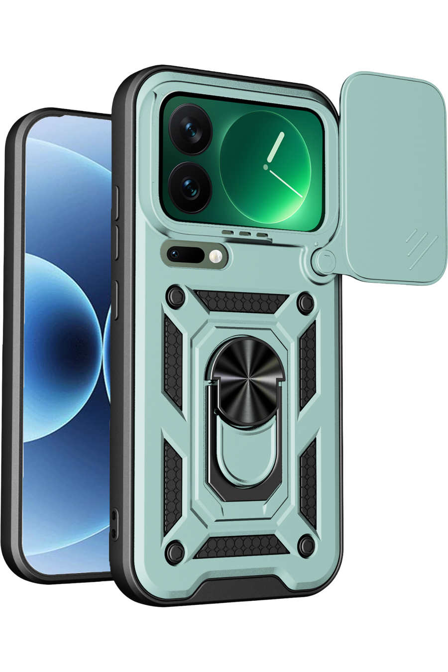 Newface Xiaomi Mi 17 Pro Max Pars Lens Yüzüklü Silikon - Yeşil