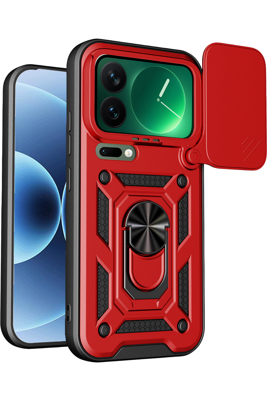 Newface Xiaomi Mi 17 Pro Pars Lens Yüzüklü Silikon - Kırmızı