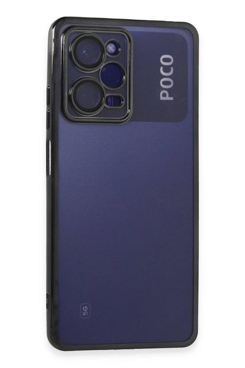 Newface Xiaomi Poco X5 Pro 5G Kılıf Razer Lensli Silikon - Siyah