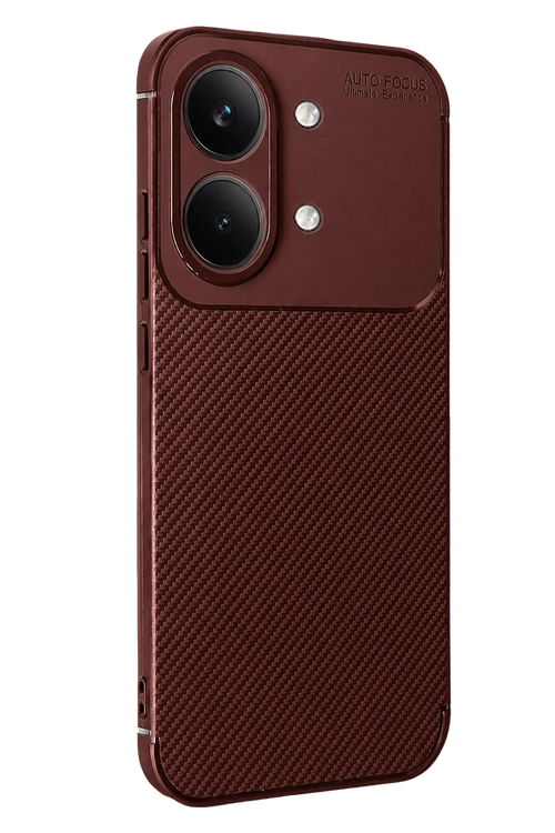 Newface Xiaomi Poco X8 Pro Max Auto Focus Karbon Kapak - Bordo