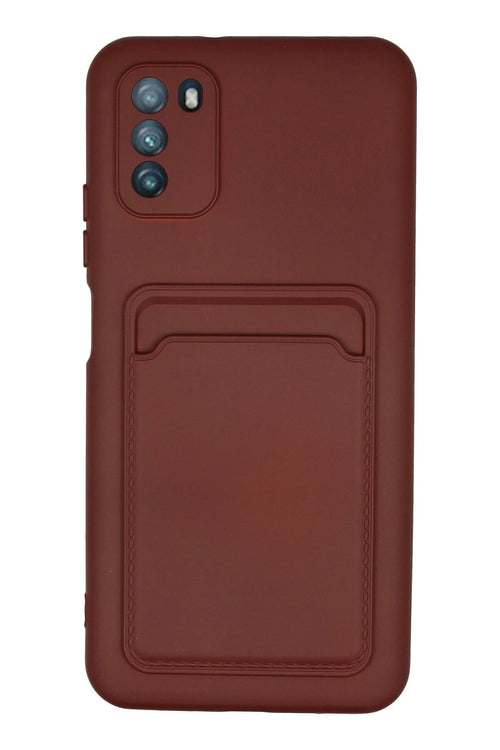 Newface Xiaomi Pocophone M3 Kılıf Kelvin Kartvizitli Silikon - Bordo