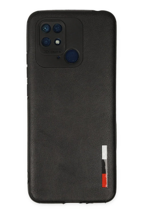 Newface Xiaomi Redmi 10C Kılıf Loop Deri Silikon - Siyah