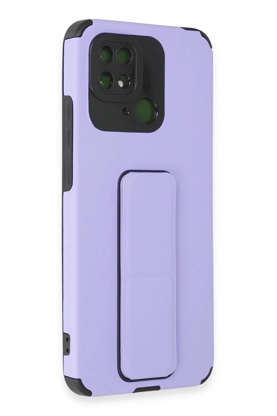 Newface Xiaomi Redmi 10C Kılıf Mega Standlı Silikon - Lila