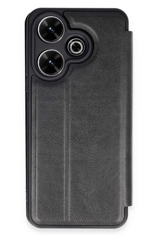 Newface Xiaomi Redmi 13 4G Kılıf Flip Cover - Siyah