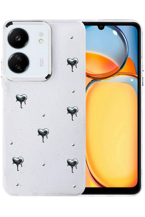 Newface Xiaomi Redmi 13C Fiyonk Desenli Kapak - Desen 1
