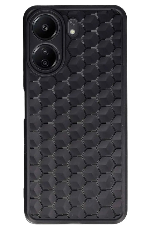 Newface Xiaomi Redmi 13C Kılıf Petek Silikon Kapak - Siyah