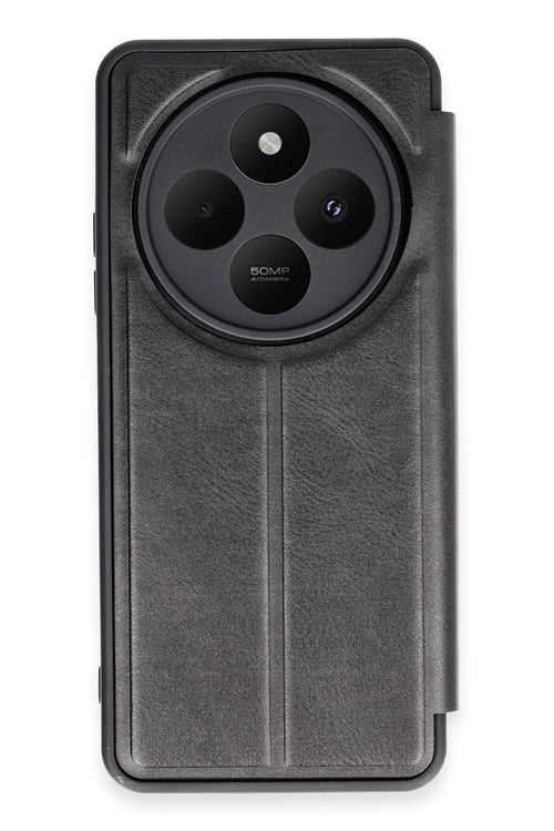 Newface Xiaomi Redmi 14C Kılıf Flip Cover - Siyah