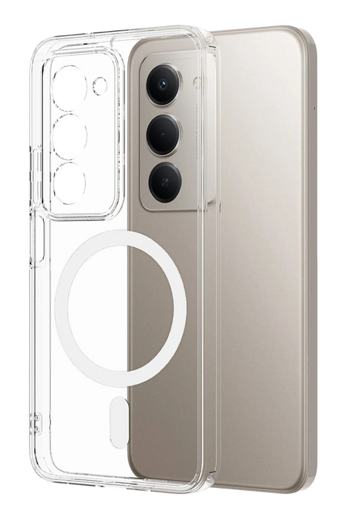 Newface Xiaomi Redmi 15 4G Combo Sert Şeffaf Magsafe Kapak - Şeffaf
