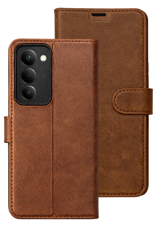 Newface Xiaomi Redmi 15 5G Trend S Plus Kapaklı Kılıf - Taba