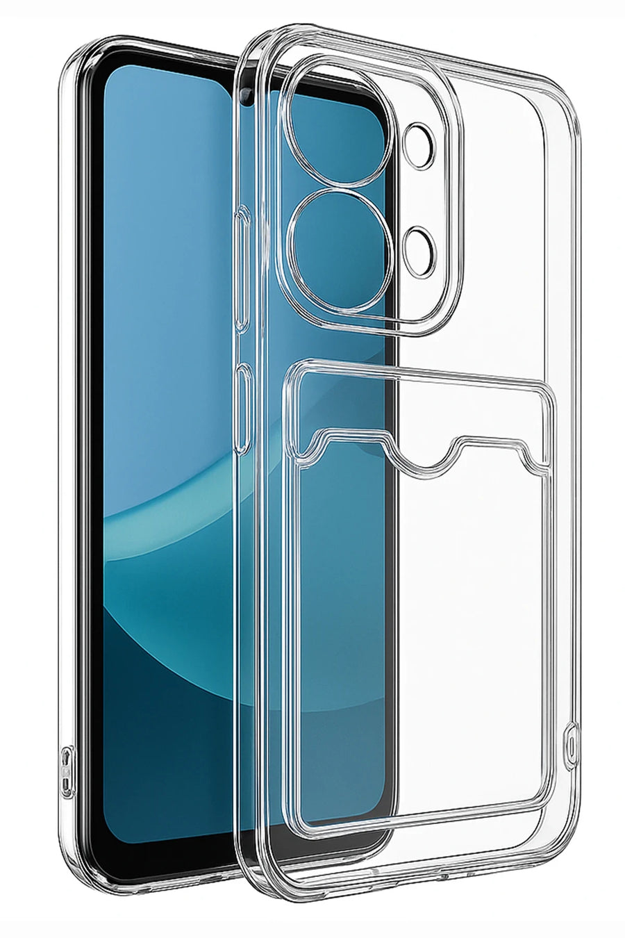Newface Xiaomi Redmi 15C 4G Kılıf Kart Şeffaf Silikon - Şeffaf