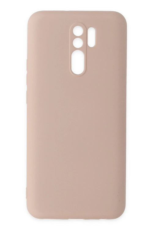 Newface Xiaomi Redmi 9 Kılıf Nano içi Kadife Silikon - Pudra