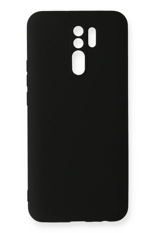 Newface Xiaomi Redmi 9 Kılıf Nano içi Kadife Silikon - Siyah