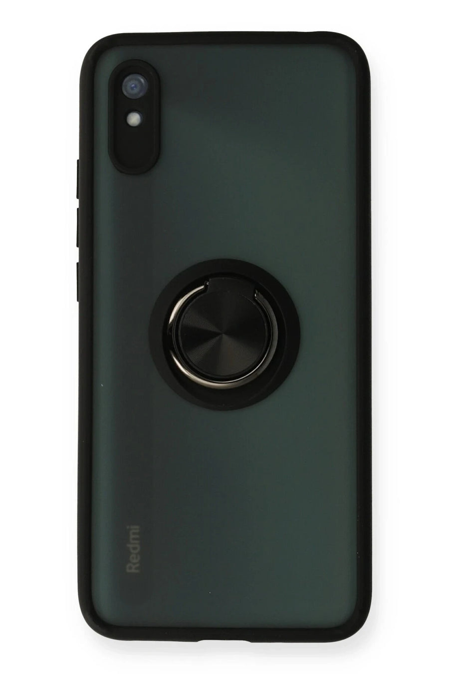 Newface Xiaomi Redmi 9A Kılıf Montreal Yüzüklü Silikon Kapak - Siyah