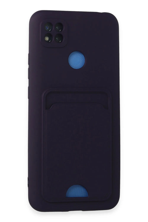 Newface Xiaomi Redmi 9C Kılıf Kelvin Kartvizitli Silikon - Derin Mor