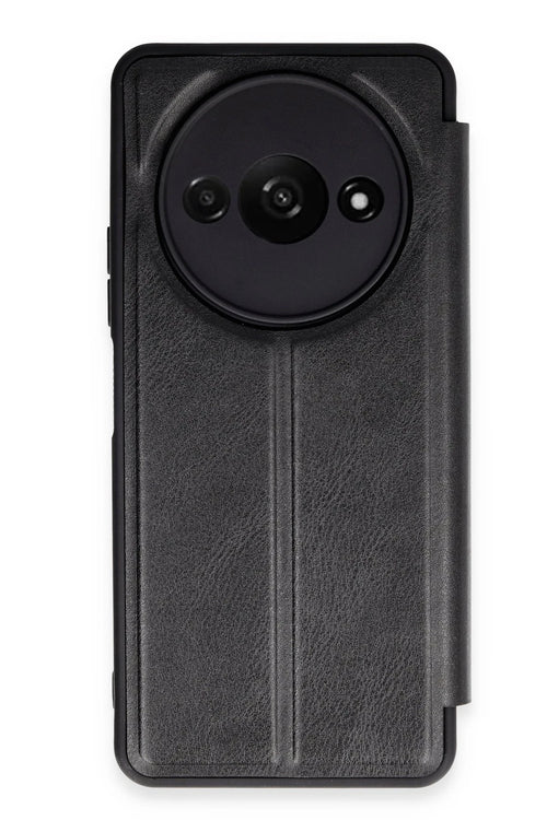 Newface Xiaomi Redmi A3 4G Kılıf Flip Cover - Siyah