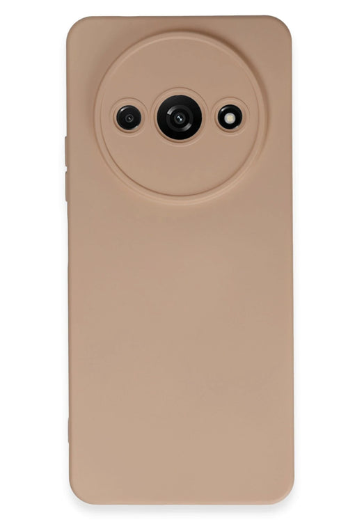Newface Xiaomi Redmi A3 4G Kılıf Nano içi Kadife Silikon - Pudra