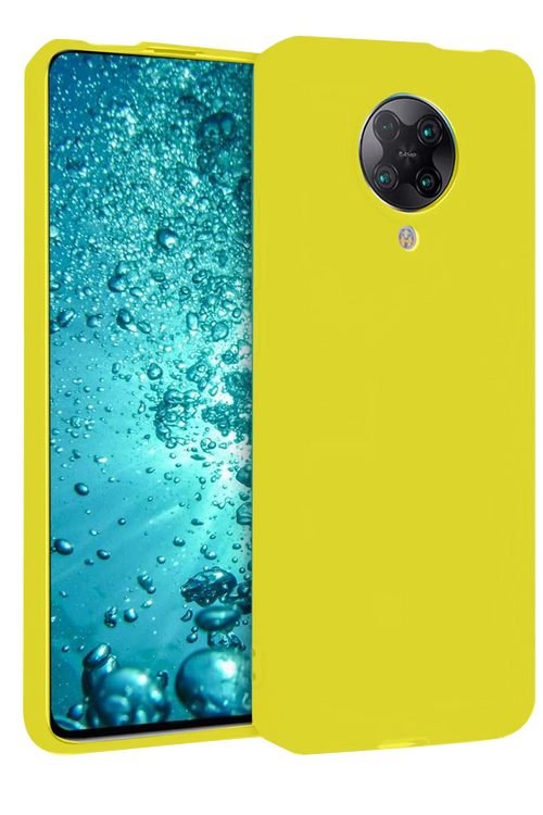 Newface Xiaomi Redmi K30 Pro Kılıf Nano içi Kadife Silikon - Sarı