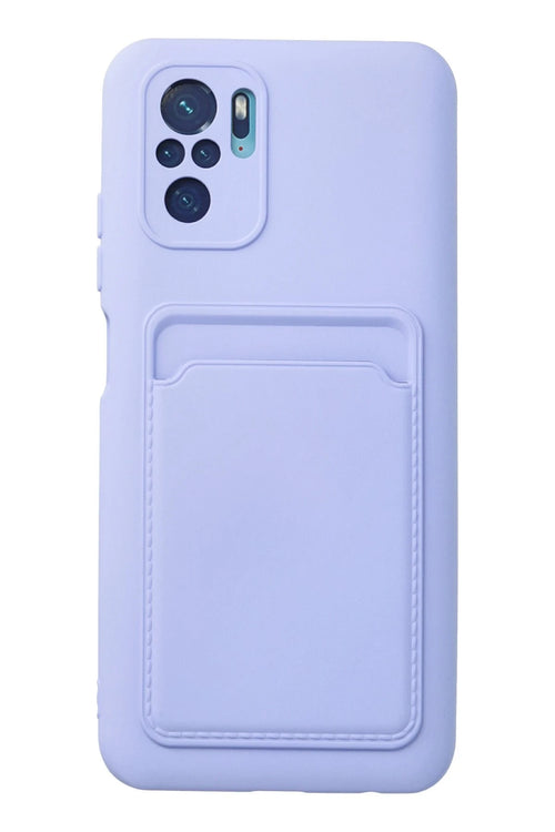 Newface Xiaomi Redmi Note 10S Kılıf Kelvin Kartvizitli Silikon - Lila