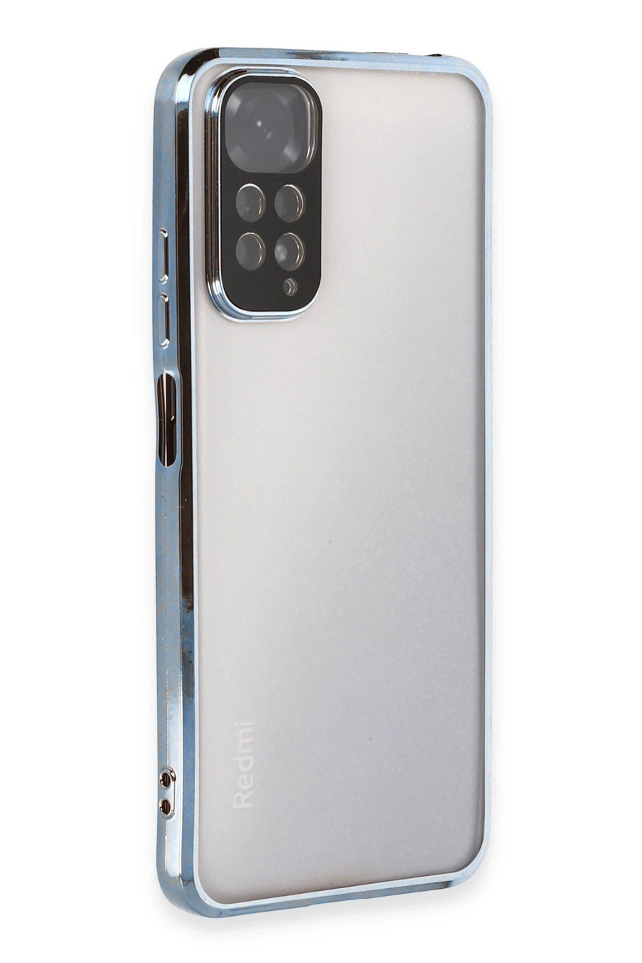 Newface Xiaomi Redmi Note 11 Kılıf Razer Lensli Silikon - Açık Mavi