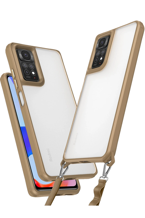 Newface Xiaomi Redmi Note 11 Pro Kılıf Penta Silikon Kılıf - Çöl Titanyum