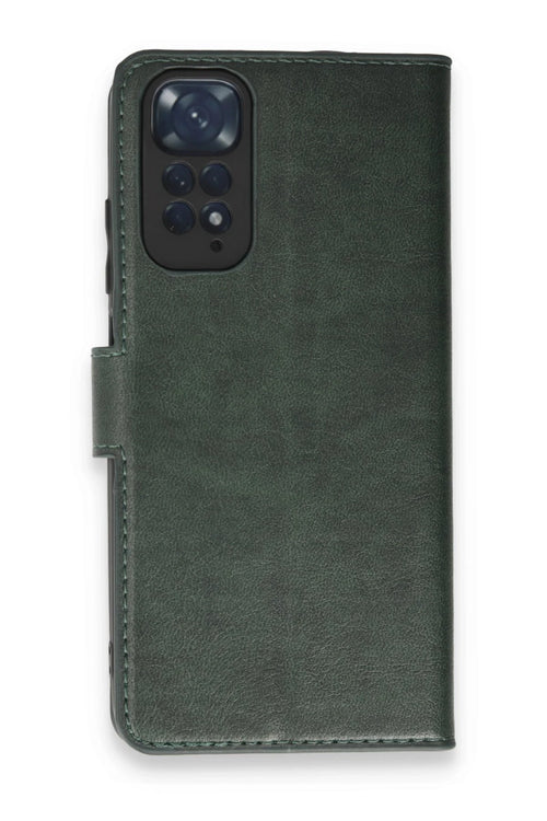 Newface Xiaomi Redmi Note 11 Pro Kılıf Trend S Plus Kapaklı Kılıf - Yeşil