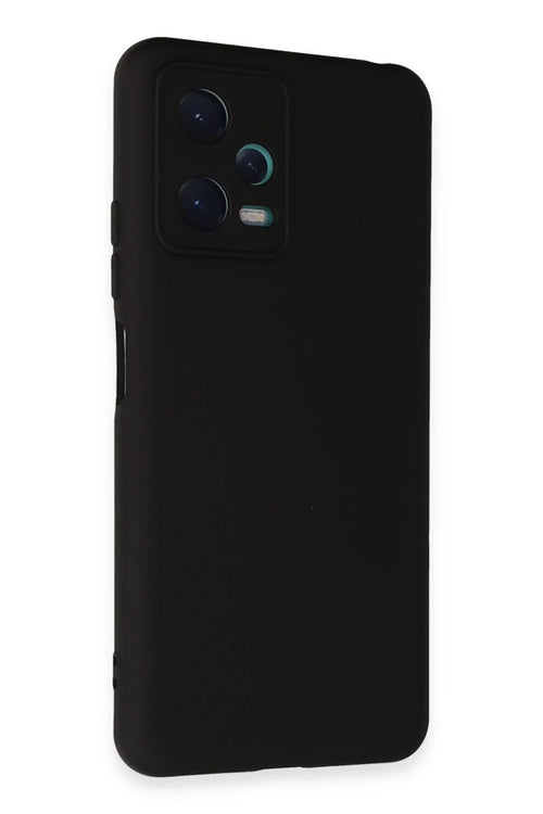 Newface Xiaomi Redmi Note 12 5G Kılıf Nano içi Kadife Silikon - Siyah