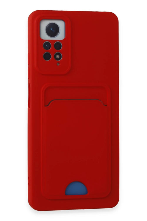 Newface Xiaomi Redmi Note 12 Pro 4G Kılıf Kelvin Kartvizitli Silikon - Kırmızı