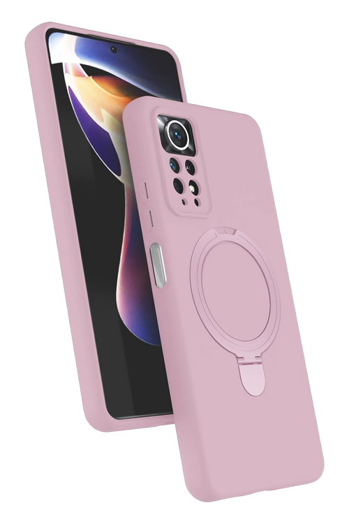 Newface Xiaomi Redmi Note 12 Pro 4G Regal Magsafe Standlı Kapak - Açık Pembe