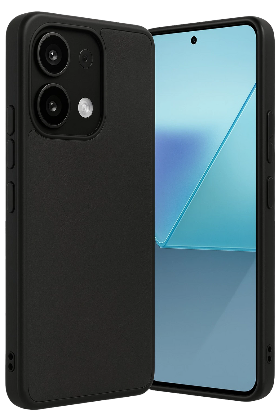 Newface Xiaomi Redmi Note 13 Pro 4G Kılıf Aras Deri Kapak - Siyah