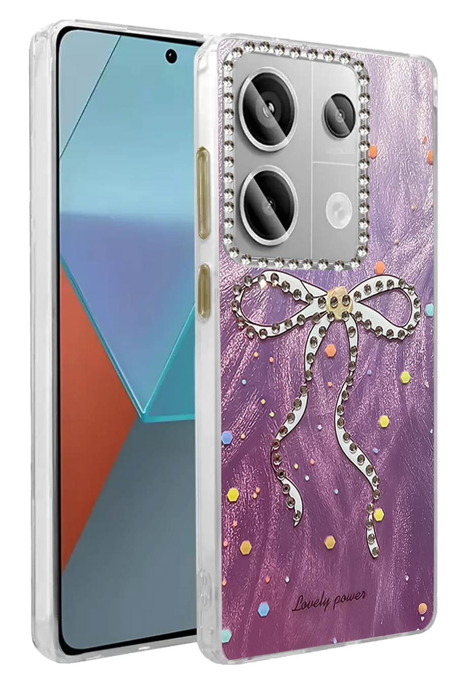 Newface Xiaomi Redmi Note 13 Pro 4G Kılıf Blade Aynalı Desenli Kapak - Desen 1