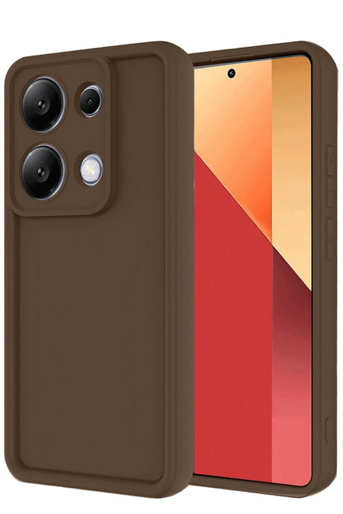 Newface Xiaomi Redmi Note 13 Pro 4G Kılıf Viera Silikon - Kahverengi