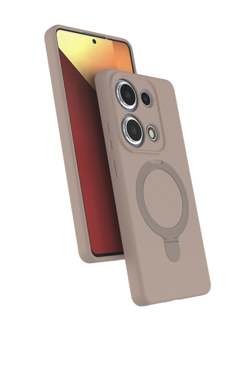 Newface Xiaomi Redmi Note 13 Pro 4G Regal Magsafe Standlı Kapak - Çöl Titanyum