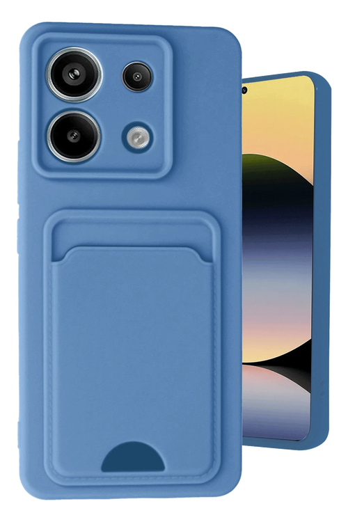 Newface Xiaomi Redmi Note 13 Pro 5G Kılıf Kelvin Kartvizitli Silikon - Mavi