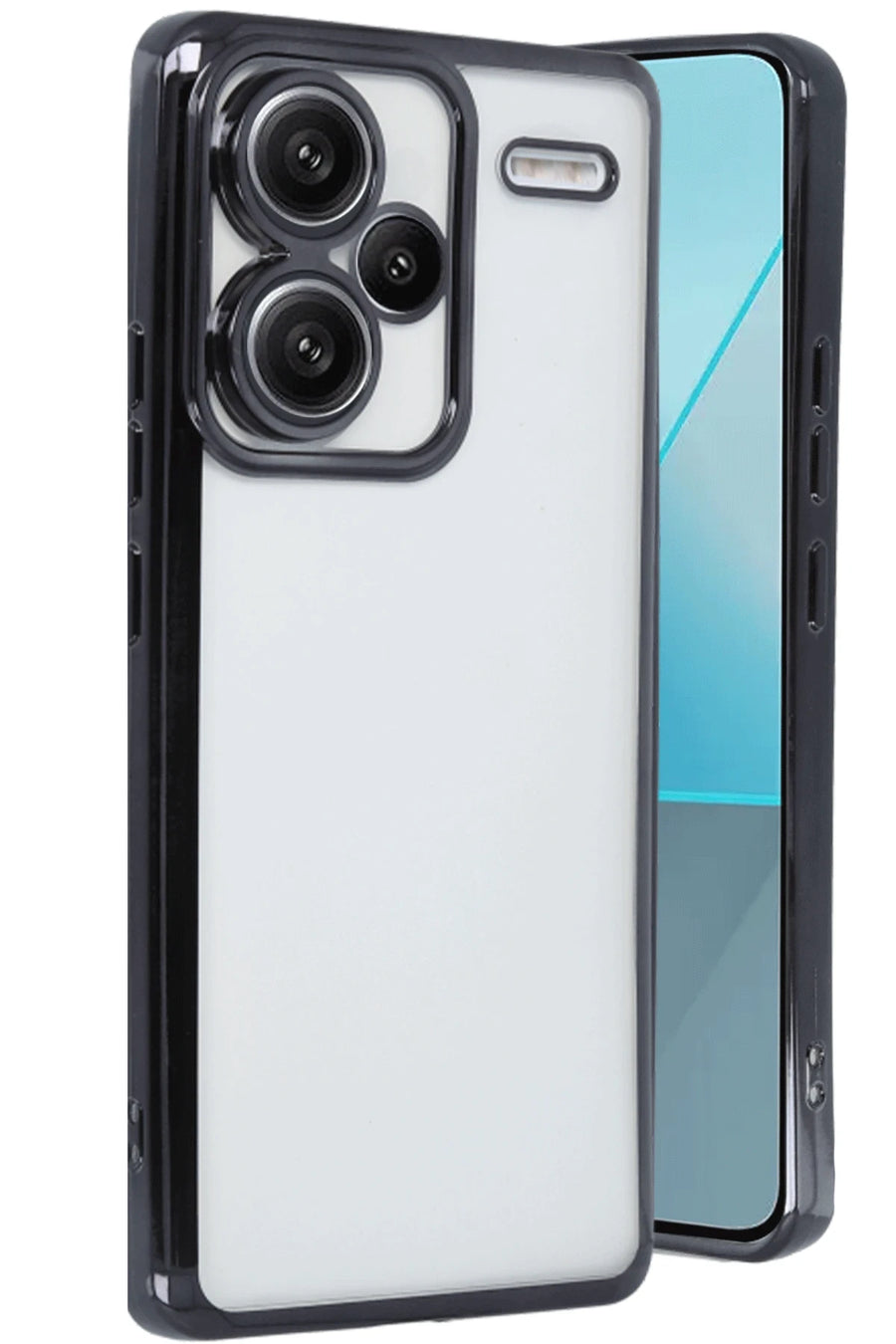 Newface Xiaomi Redmi Note 13 Pro Plus Kılıf Razer Lensli Silikon - Siyah