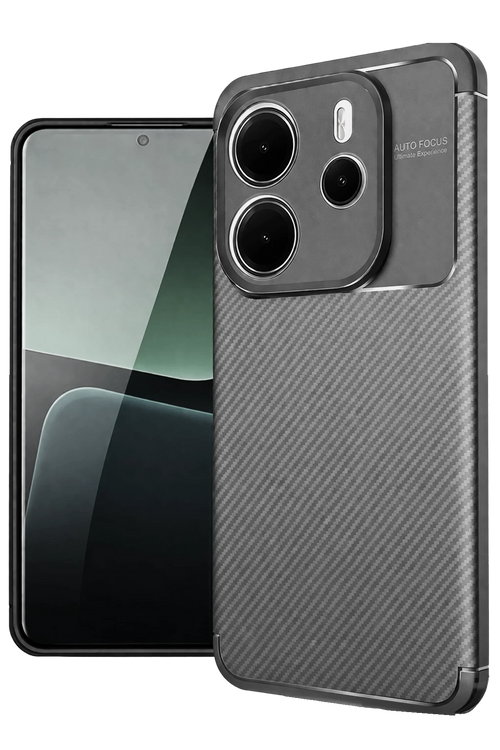 Newface Xiaomi Redmi Note 14 4G Kılıf Auto Focus Karbon Kapak - Gri