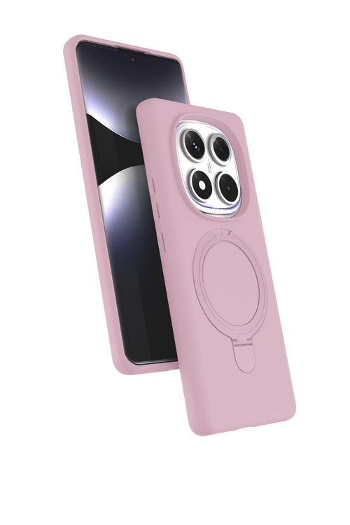Newface Xiaomi Redmi Note 14 Pro 4G Regal Magsafe Standlı Kapak - Açık Pembe
