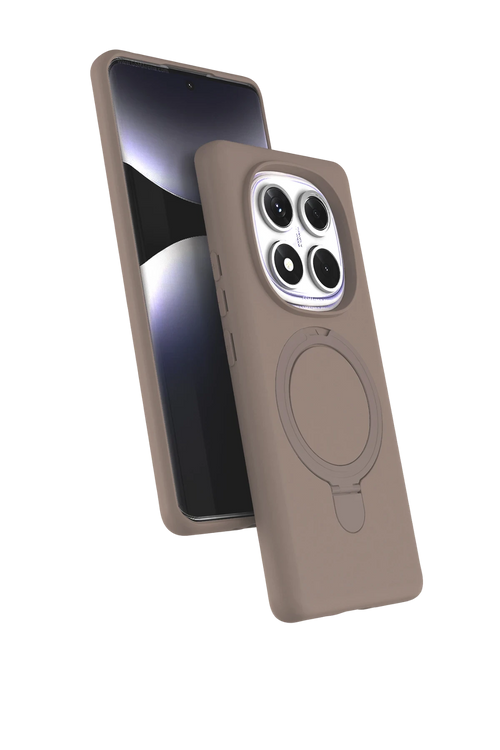 Newface Xiaomi Redmi Note 14 Pro 5G Regal Magsafe Standlı Kapak - Çöl Titanyum