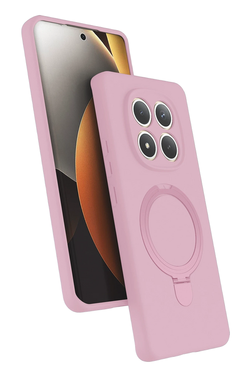 Newface Xiaomi Redmi Note 15 4G Regal Magsafe Standlı Kapak - Açık Pembe