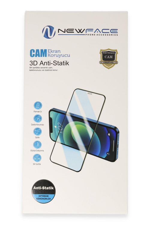 Newface Xiaomi Redmi Note 15 Pro 5G 3D Antistatik Cam Ekran Koruyucu - Siyah