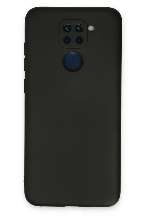 Newface Xiaomi Redmi Note 9 Kılıf Nano içi Kadife Silikon - Siyah