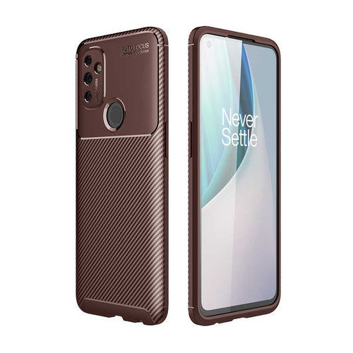 One Plus Nord N100 Kılıf Zore Negro Silikon Kılıf - Kahverengi
