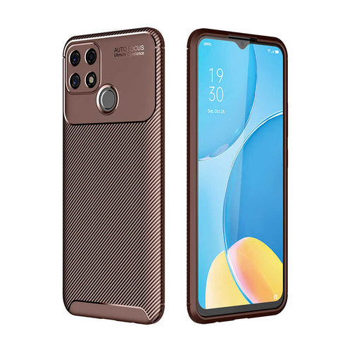 Oppo A15S Kılıf Zore Negro Silikon Kılıf - Kahverengi