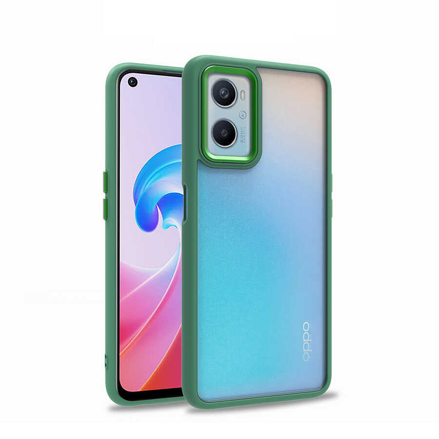 Oppo A36 Kılıf Zore Flora Kılıf - Yeşil