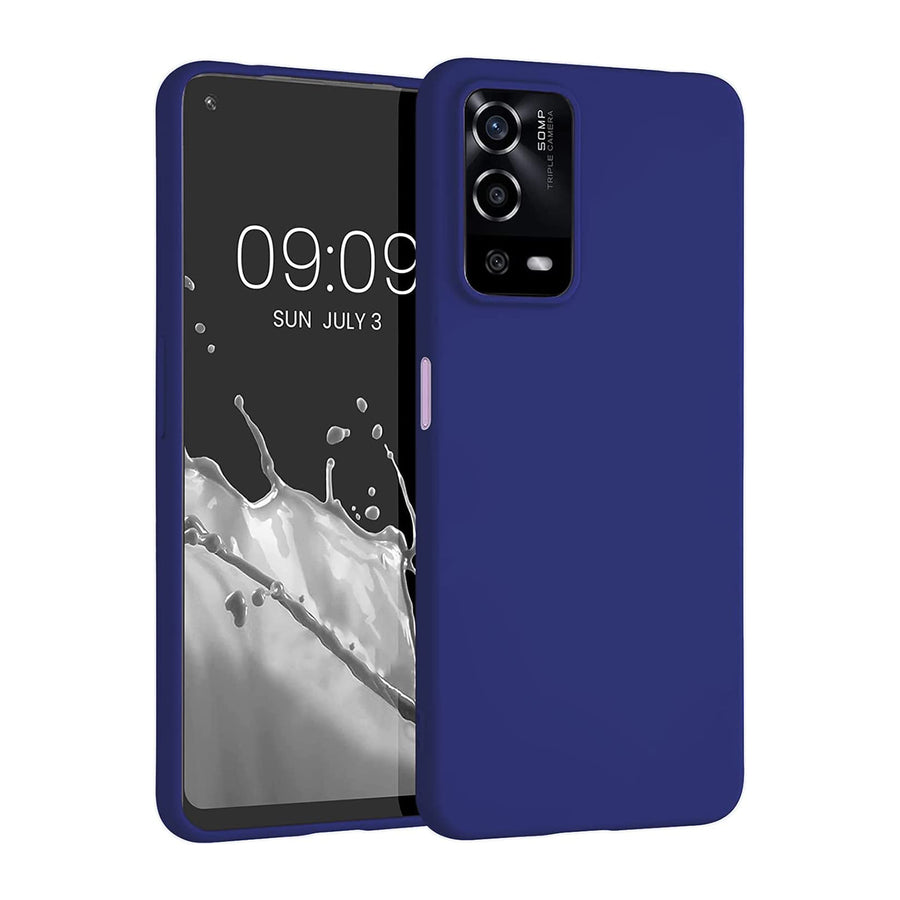 Oppo A55 4G Kılıf Zore Premier Silikon Kılıf - Lacivert